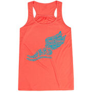 Flowy Racerback Tank Top - Winged Foot Inspirational Words