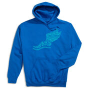 Cross Country Hooded Sweatshirt - Winged Foot Inspirational Words