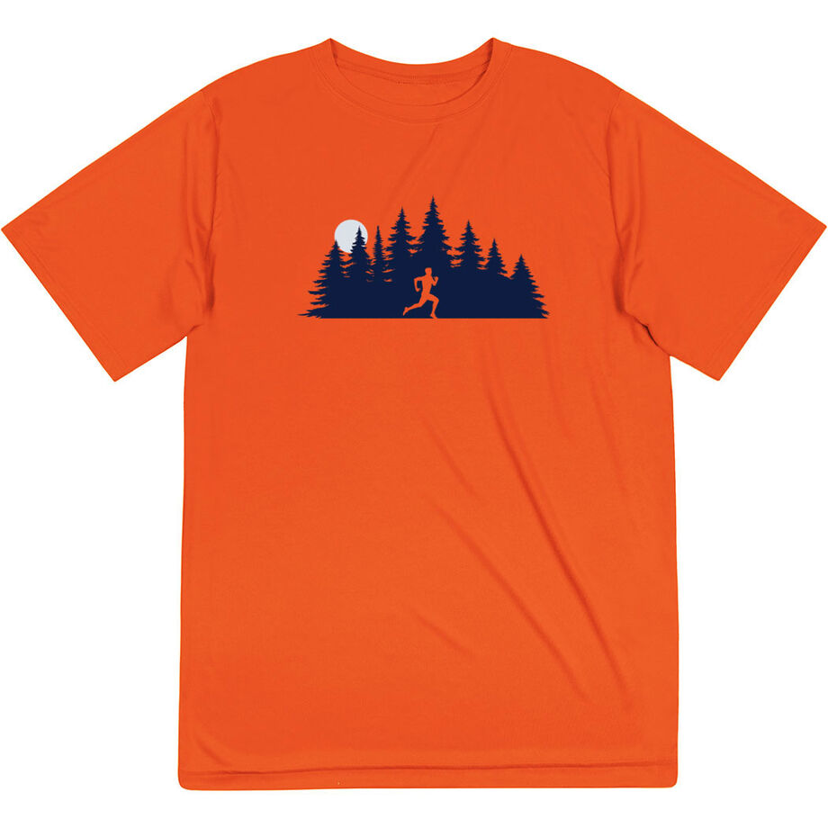 Men's Running Short Sleeve Performance Tee - Moonlit Run (Male)
