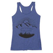 Women's Everyday Tank Top - Life's Short Run Long (Mountains)