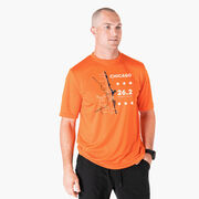 Men's Running Short Sleeve Performance Tee - Chicago Route