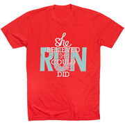 Running Short Sleeve T-Shirt - She Believed She Could So She Did