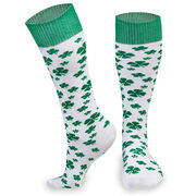 Woven Yakety Yak! Knee High Socks - Lucky Clover