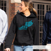 Cross Country Hooded Sweatshirt - Winged Foot Inspirational Words