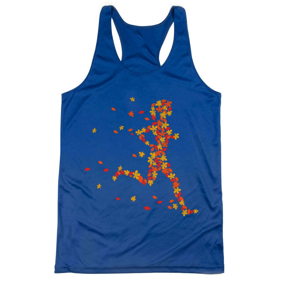 Women's Racerback Performance Tank Top - Autumn Runner Girl