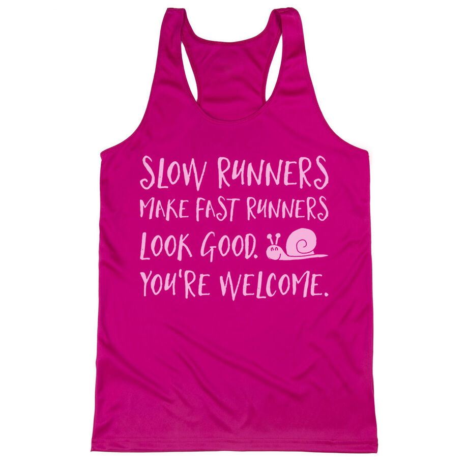 Women's Racerback Performance Tank Top - Slow Runners