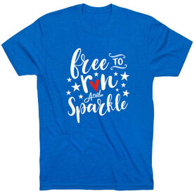 Running Short Sleeve T-Shirt - Free To Run And Sparkle