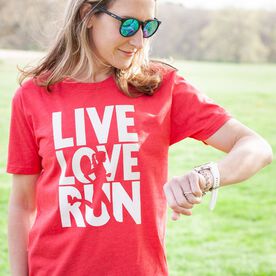 Running Short Sleeve T-Shirt - Live Love Run Silhouette