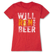 Women's Everyday Runners Tee - Will Run For Beer