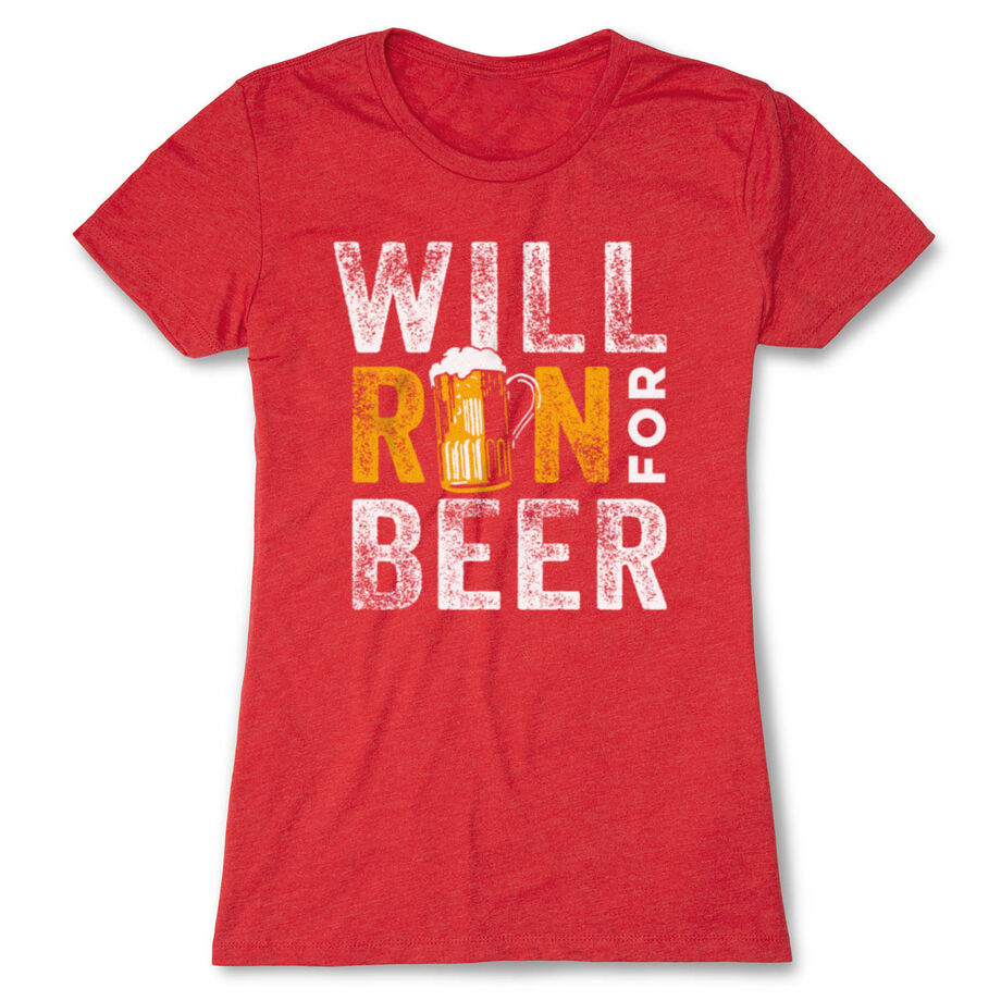 Women's Everyday Runners Tee - Will Run For Beer