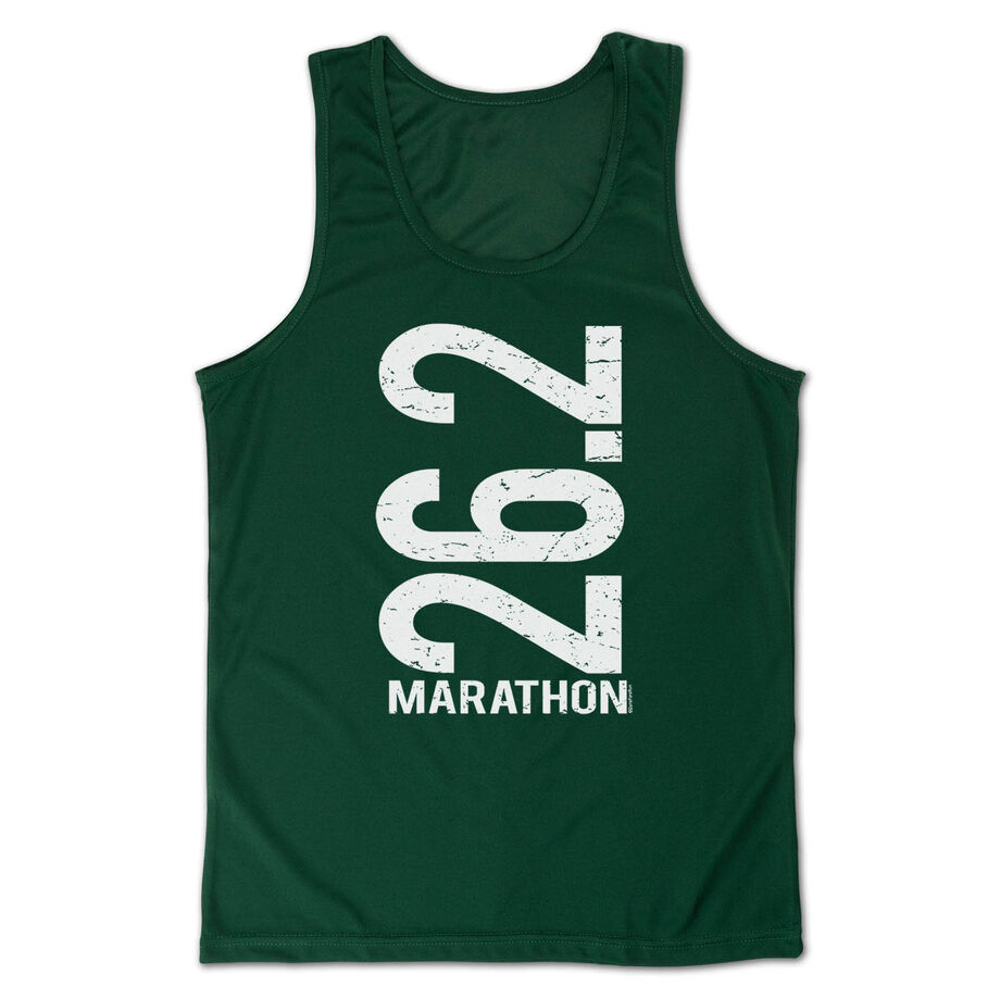 Men's Running Performance Tank Top - 26.2 Marathon Vertical