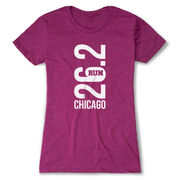 Women's Everyday Runners Tee - Chicago 26.2 Vertical