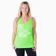 Women's Racerback Performance Tank Top - Then I Teach The Kids