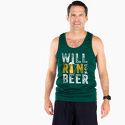 Men's Running Performance Tank Top - Will Run For Beer