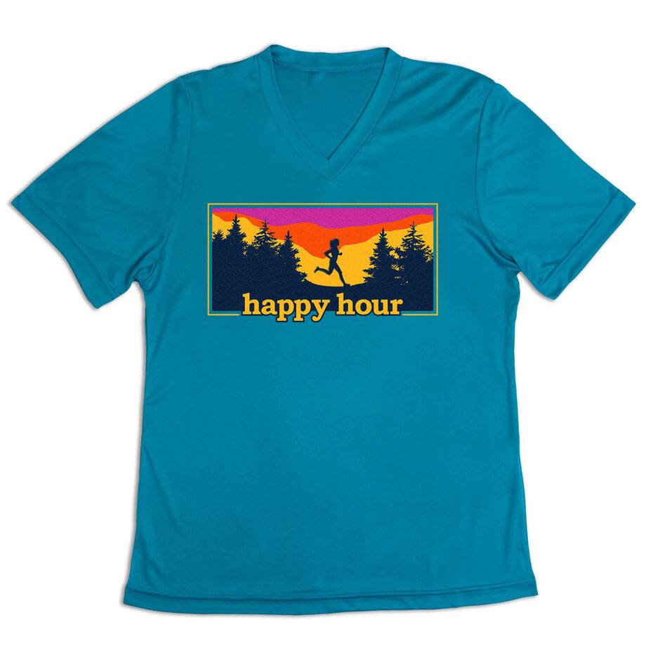 Women's Short Sleeve Tech Tee - Happy Hour