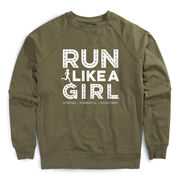 Running Raglan Crew Neck Pullover - Run Like A Girl® Road