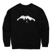 Running Raglan Crew Neck Pullover - Trail Runner in the Mountains