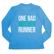 Women's Long Sleeve Tech Tee - One Bad Mother Runner (Bold)