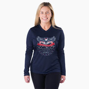 Women's Long Sleeve Tech Tee - We Run Free Because Of The Brave