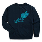 Cross Country Raglan Crew Neck Pullover - Winged Foot Inspirational Words