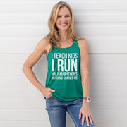 Flowy Racerback Tank Top - I Teach Kids I Run Half Marathons