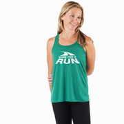 Flowy Racerback Tank Top - Gone For a Run&reg; White Logo