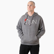 Statement Fleece Hoodie -  Let's Run For Christmas