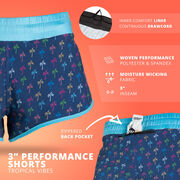 Tropical Vibes 3" Performance Shorts