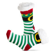 Elf Slipper Socks with Sherpa Lining