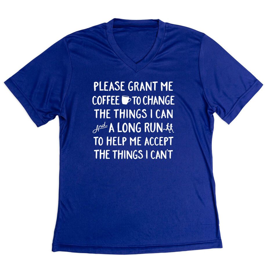Women's Short Sleeve Tech Tee - Please Grant Me Coffee