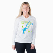 Women's Long Sleeve Tech Tee - New York City Route