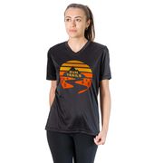 Women's Short Sleeve Tech Tee - Run Trails Sunset