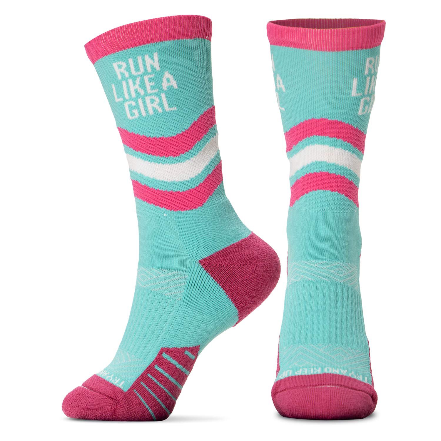 Mid-Calf Inspirational Athletic Running Socks Multiple Designs 