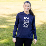 Women's Long Sleeve Tech Tee - Chicago 26.2 Vertical