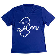 Women's Short Sleeve Tech Tee - Santa Run Face