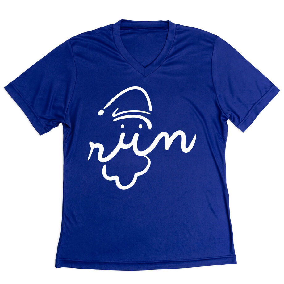 Women's Short Sleeve Tech Tee - Santa Run Face