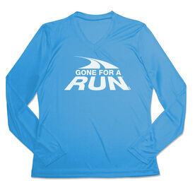 Women's Long Sleeve Tech Tee - Gone For a Run&reg; White Logo