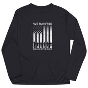 Men's Running Long Sleeve Performance Tee - Because of the Brave