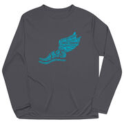 Cross Country Long Sleeve Performance Tee - Winged Foot Inspirational Words