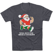 Running Short Sleeve T-Shirt - Will Run for Milk and Cookies