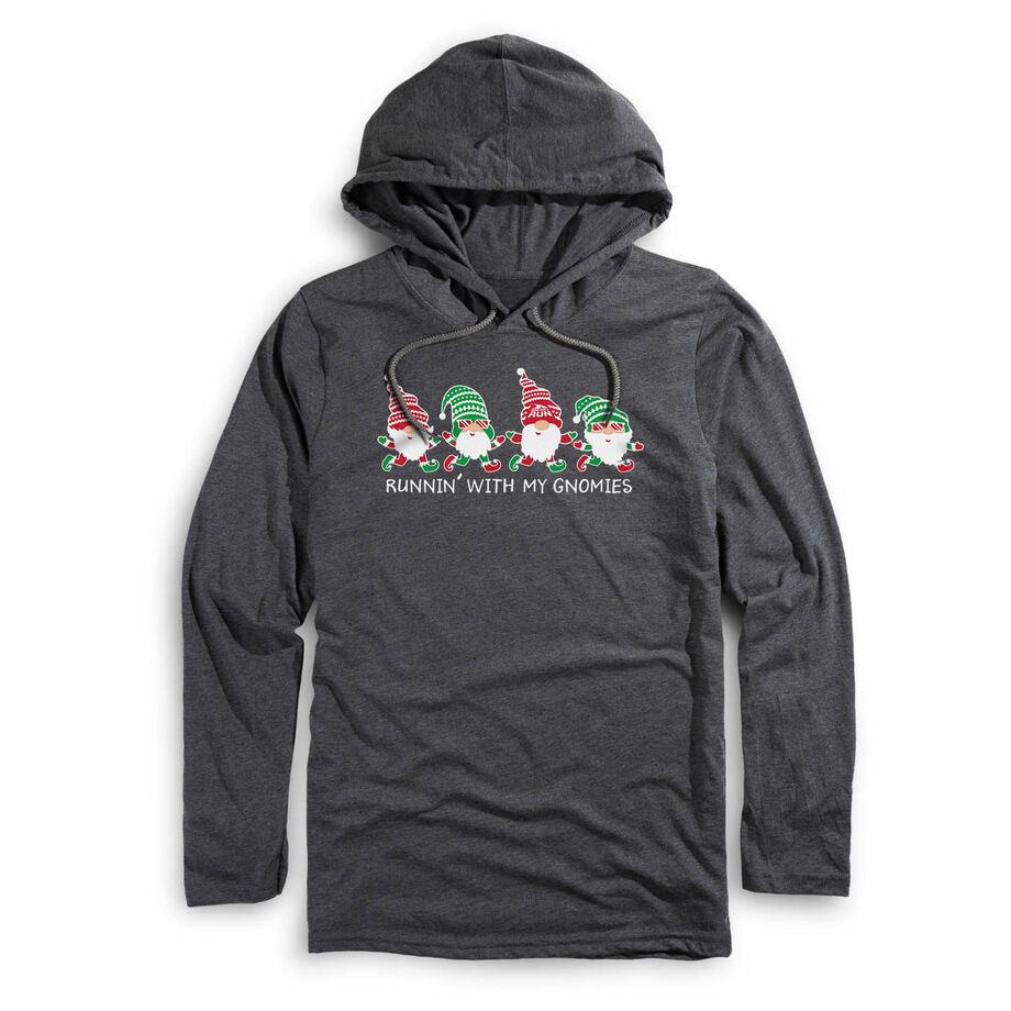 Running Lightweight Hoodie - Runnin' With My Gnomies - Christmas