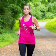 Women's Racerback Performance Tank Top - Never Stop Running