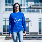Running Raglan Crew Neck Pullover - Santa Run Face
