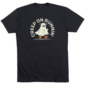 Running Short Sleeve T-Shirt - Creep On Runnin' [Adult Small/Black] - SS