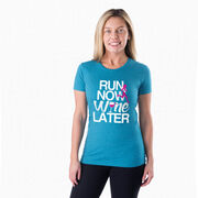 Women's Everyday Runners Tee Run Now Wine Later (Bold)