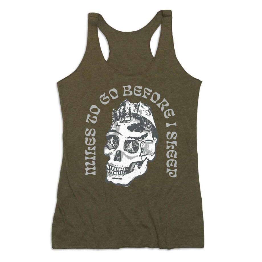 Women's Everyday Tank Top - Miles To Go Before I Sleep - Skull