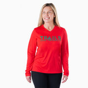 Women's Long Sleeve Tech Tee - Trails Over Treadmills