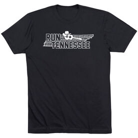 Running Short Sleeve T-Shirt - Run Tennessee [Adult Large/Black] - SS