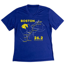Women's Short Sleeve Tech Tee - Boston Map