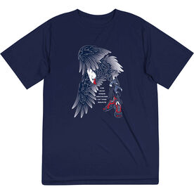 Men's Running Short Sleeve Performance Tee - Because of The Brave